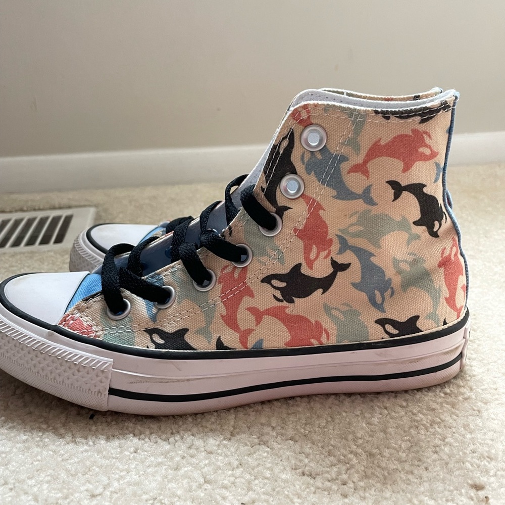 Millie Bobby Brown Whale Converse high tops